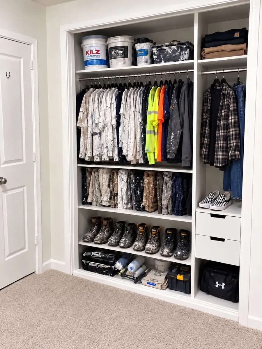 Custom closet built-in shelving